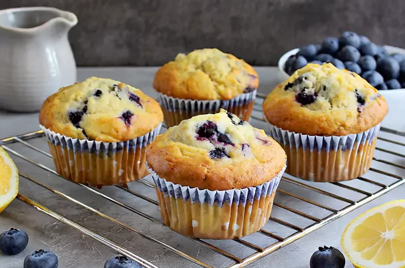 Gluten-free Lemon Blueberry Muffins