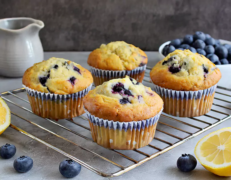 Gluten-free Lemon Blueberry Muffins