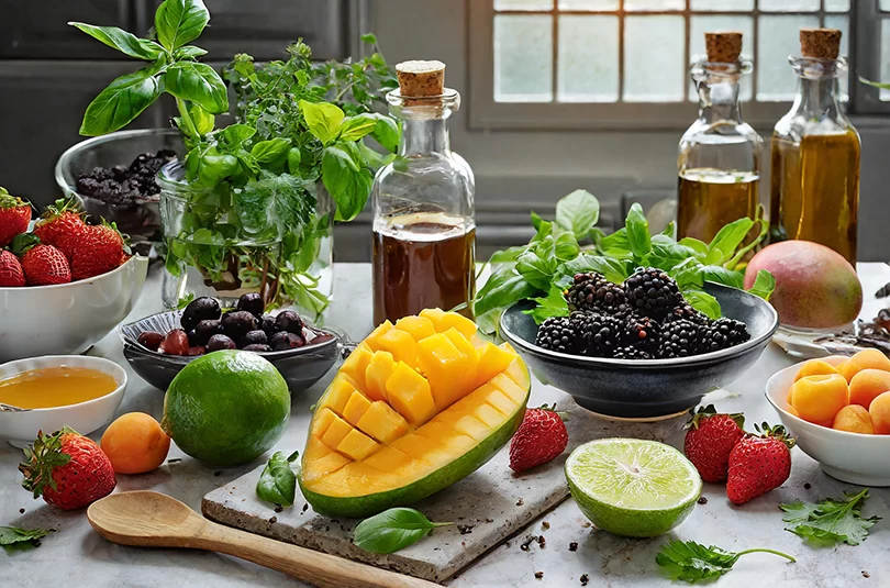 RecipeArtisan 5 Fruity Vinaigrette Recipes for Spring Salads using fresh ingredients for homemade salad dressing