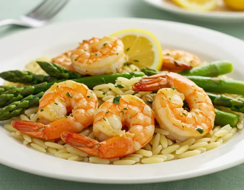 Lemon Garlic Shrimp with Asparagus